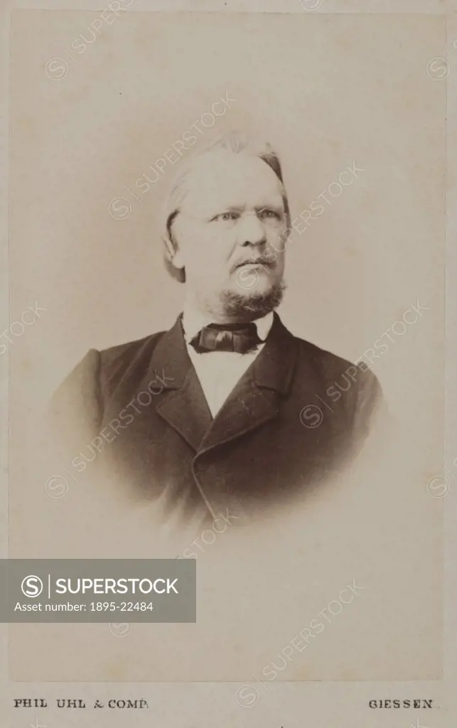Carte de visite photograph by Philipp Uhl & Company of Giessen, Germany. Leuckart (1823-1898) became professor of zoology at Giessen in 1850, and then...