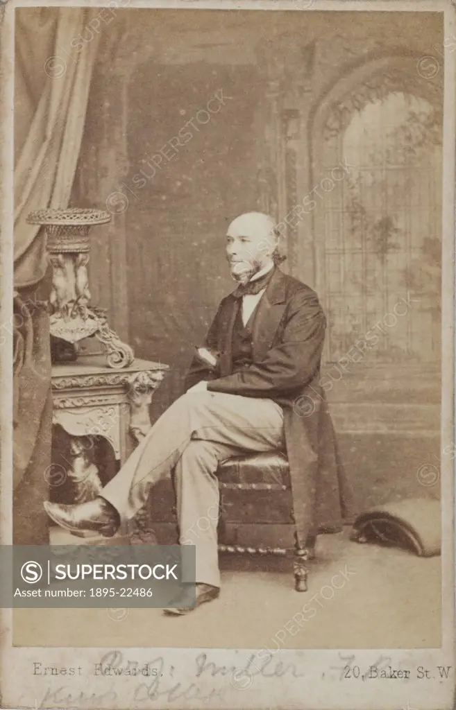 Carte de visite photograph by Ernest Edwards. William Allen Miller (1817-1870) studied at Birmingham General Hospital and at Kings College, London bef...