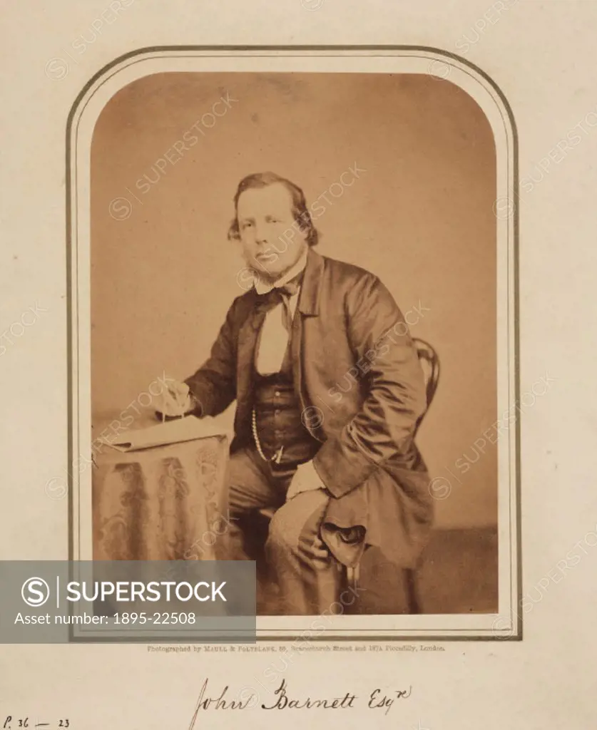 ´Studio portrait photograph by Maull and Polyblank of John Barnett. Henry Maull and George Henry Polyblank founded the photographic studio Maull & Pol...