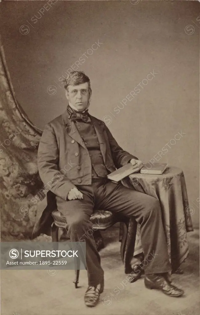 Carte de visite photograph by Webster of John Ralfs (1807-1880). Ralfs was trained as a surgeon, but gave up his career in 1837 to concentrate on bota...