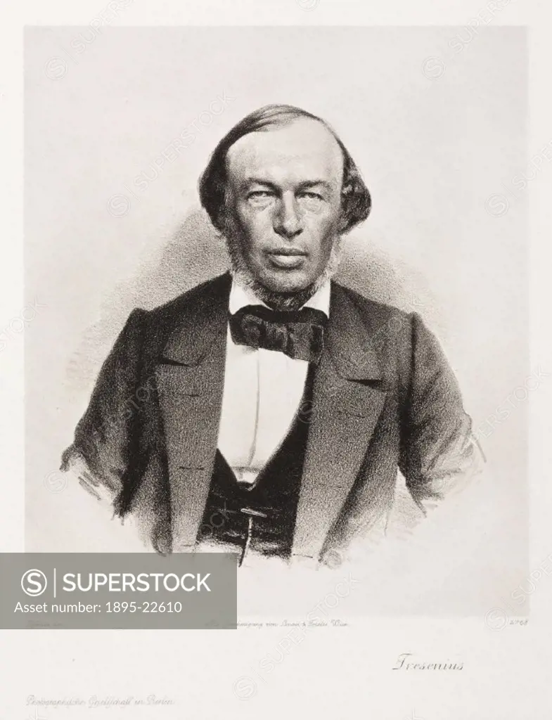 Photogravure after a drawing by Hoffman of Karl Remigius Fresenius (1818-1897). Fresenius was known as the father of modern analytical chemistry’ and...