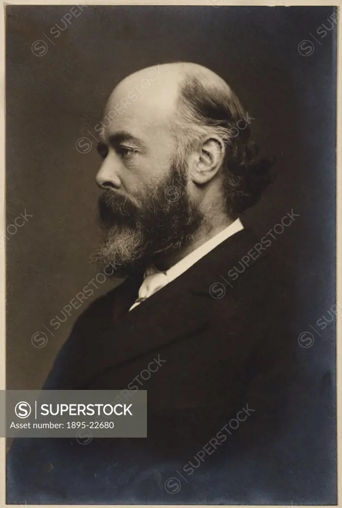 Portrait photograph. Sir Oliver Lodge (1851-1940) studied at the Royal College of Science and at University College, London. In 1881 he became profess...
