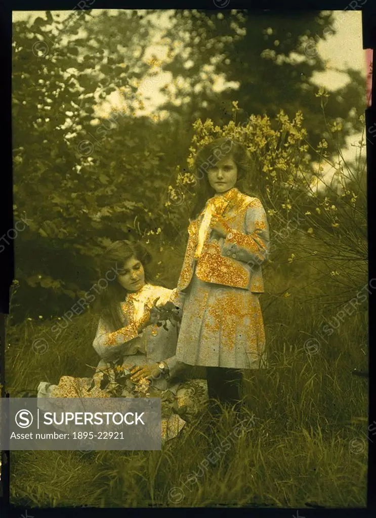 Photograph by E J Laing  Autochromes were the first commercially available colour process, invented by Auguste 1862-1954 and Louis Lumiere 1865-1948, ...