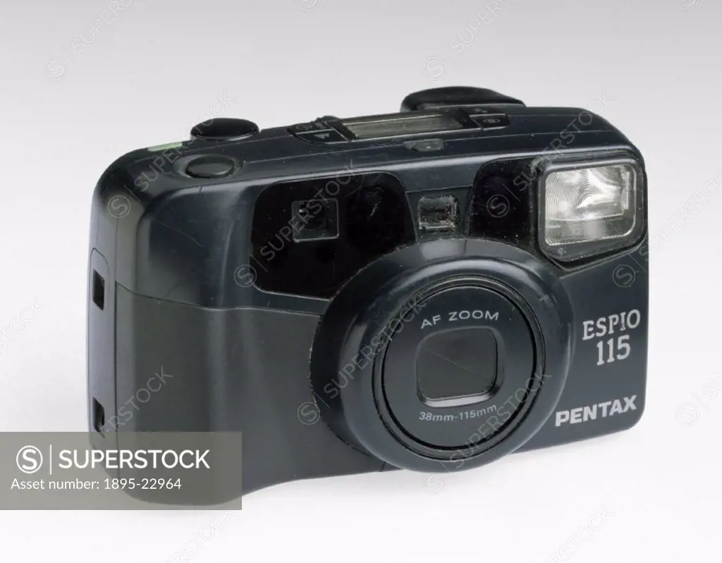 Pentax Espio 115’ autofocus camera, 1990s.Autofocus compact camera with 38mm - 115mm zoom lens.