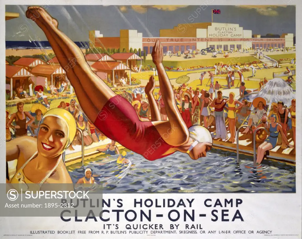 London & North Eastern Railway poster. ´The inter-war years saw the rise of the holiday camp because the standard of living improved and families had ...