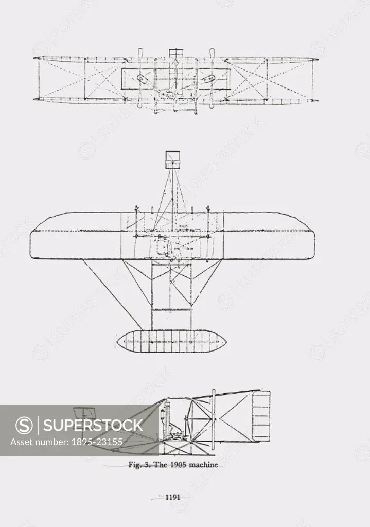 Diagram. Wilbur Wright (1867-1912) and his brother, Orville (1871-1948), were self-taught American aeroplane pioneers. They originally designed and bu...