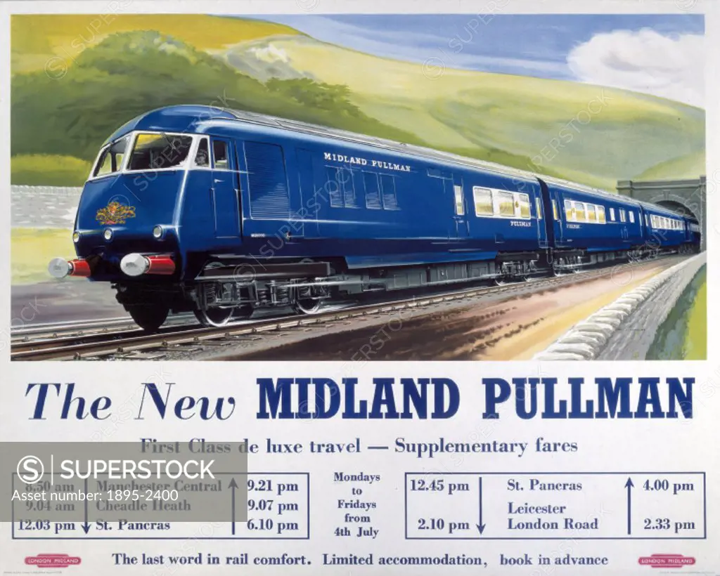 BR(LMR) poster. The New Midland Pullman by Wolstenholme.