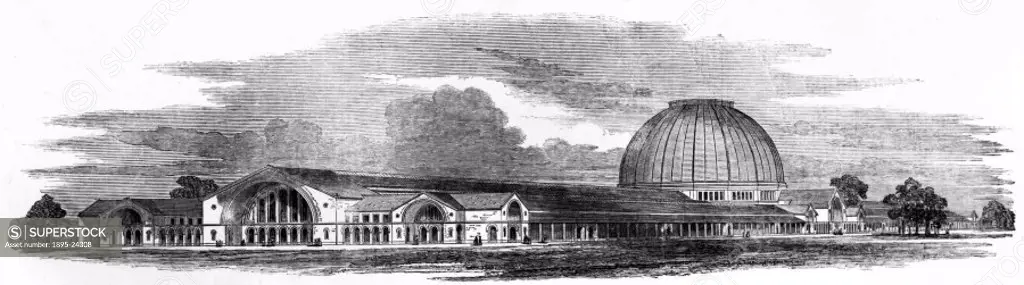 Plate taken from the Illustrated London News’.  Isambard Kingdom Brunel (1803-1859) was asked by the building committee to design a building to house...
