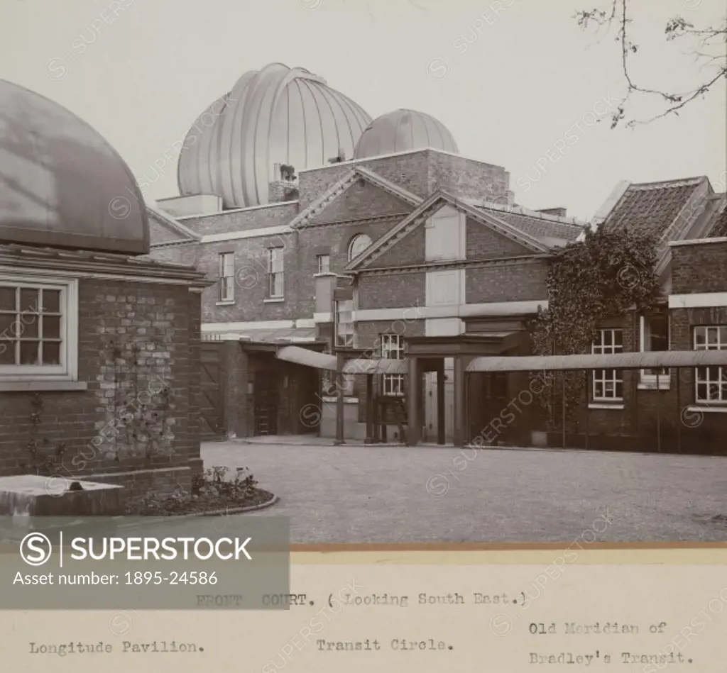 Photograph of the building (centre) that houses Airy´s Transit Circle installed at the Royal Observatory, Greenwich in 1850. Designed by the Astronome...