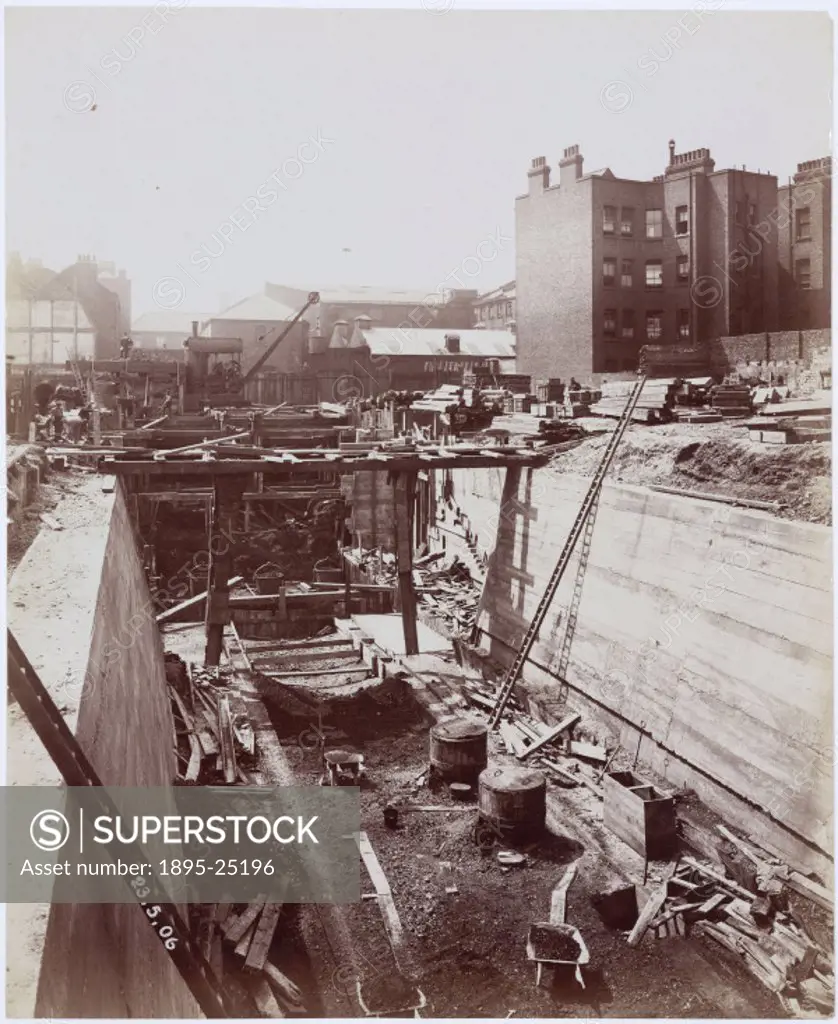 Open approach northside looking west’, one of a series of 50 photographs chronicling the construction of the Rotherhithe Tunnel. The Rotherhithe Tunn...