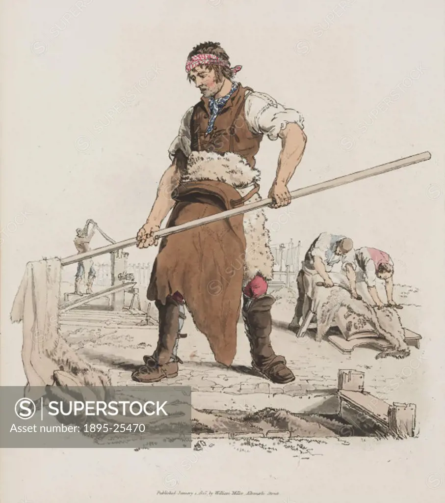 Hand-coloured aquatint from ´The Costume of Great Britain´, a book containing 60 images of people at work and scenes of everyday life. The image shows...