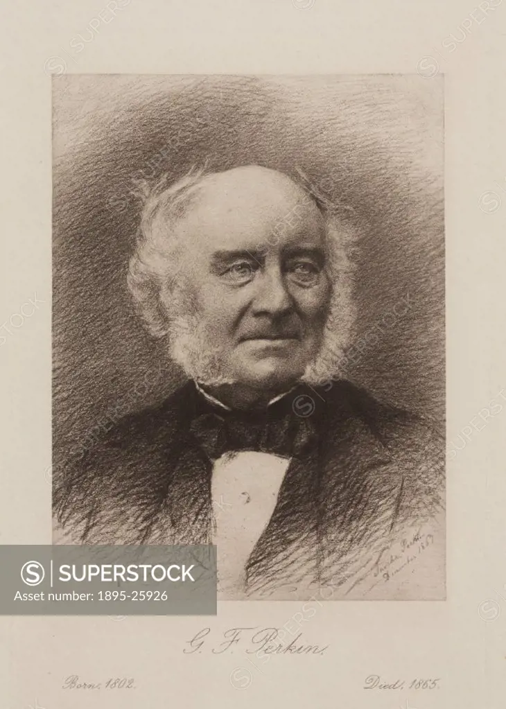 Drawing of G F Perkin from a collection of 19 photographs relating to Sir William Henry Perkin (1838-1907), his relations, and the synthetic dyestuffs...