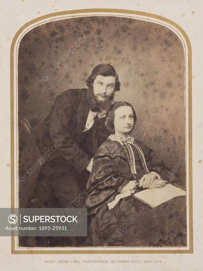 Photograph of Sir William Henry Perkin with his first wife Jemima Lisset, from a collection of 19 photographs relating to Sir William Henry Perkin (18...
