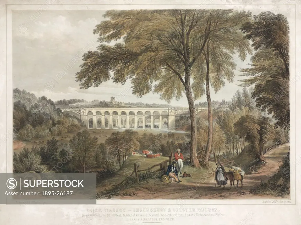 ´Chirk Viaduct - Shrewsbury and Chester Railway´, 1848.