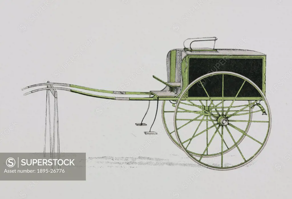 Print. One of a series of designs for various types of horse-drawn transport by J & C Cooper published in the Coachbuilders and Wheelwrights Art Jour...