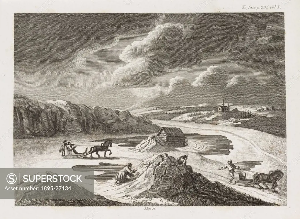 Engraving by J Bye from Travels through Sweden, Finland and Lapland to the North Cape, in the years 1798 and 1799’ by Giuseppe Acerbi, (London, 1802)...