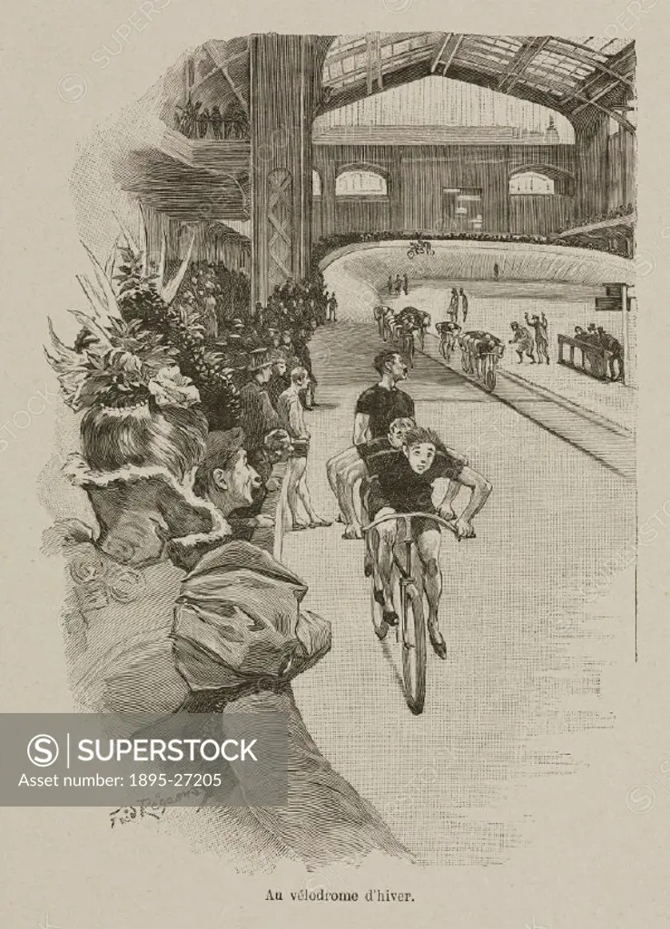 Illustration by Frederic Regamey from his Velocipedie et automobilisme’, (Cycling and Motoring), a work on the social or humorous aspects of road use...