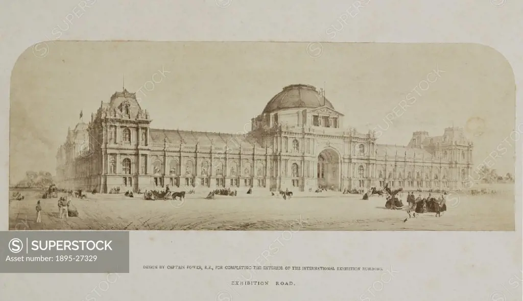 Photograph by the London Stereoscopic and Photographic Company, of the Design for completing the exterior of the International Exhibition building’, ...