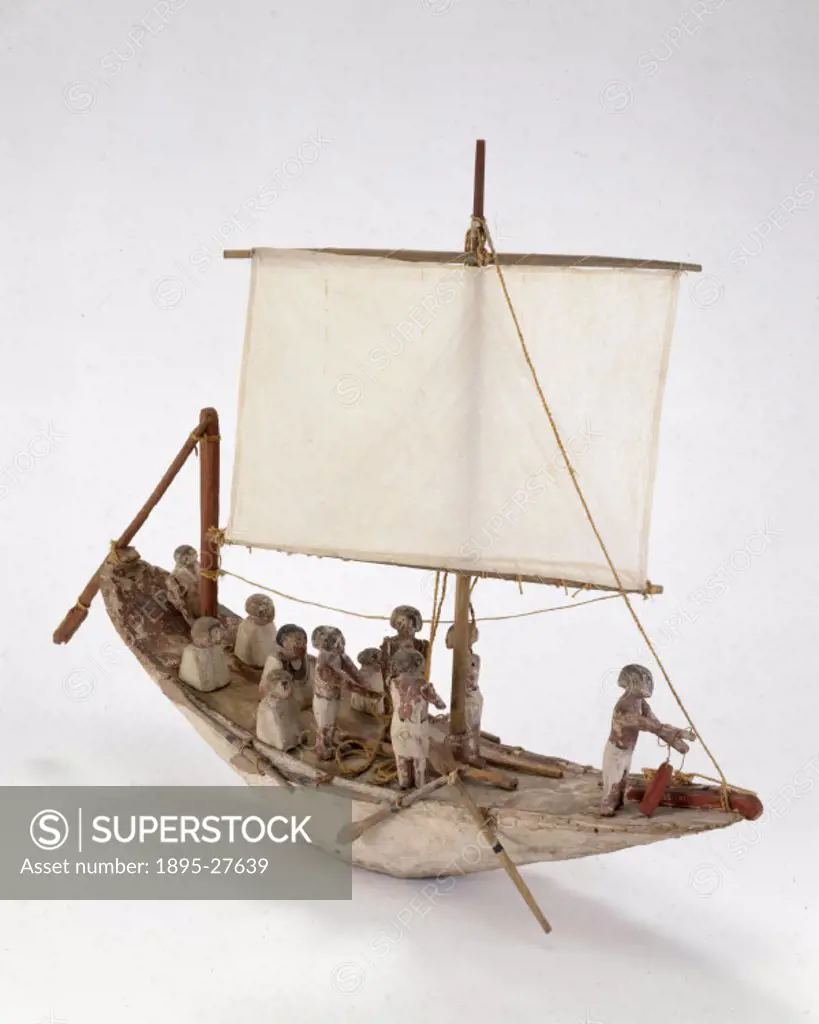 Model. In Ancient Egypt, it was a common custom to place models of boats in the tombs of kings and nobles, particularly during the XI, XII and XIII Dy...
