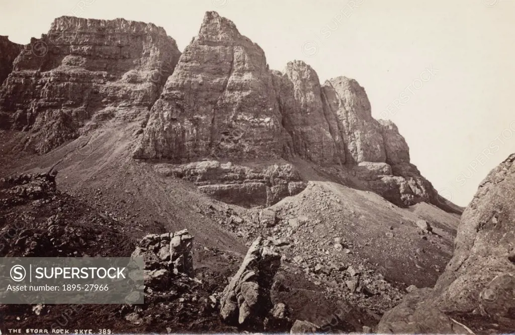 The Storr Rock on the Isle of Skye stands at 718.72 metres. In front of the Storr a large pinnacle-shaped formation can be seen. This rock, known as t...