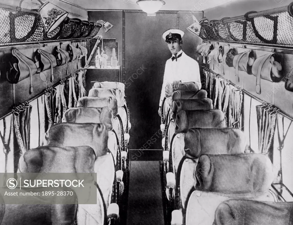 An Argosy interior, apparently retouched by an illustrator. The first aircraft specifically ordered for Imperial Airways was the Armstrong Whitworth A...