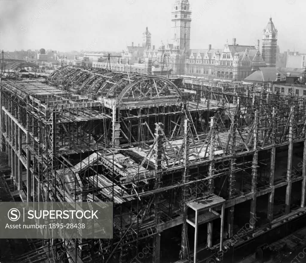 One of 60 views showing the construction of the East Block of the Science Museum, Exhibition Road, South Kensington, London. The view shown here would...