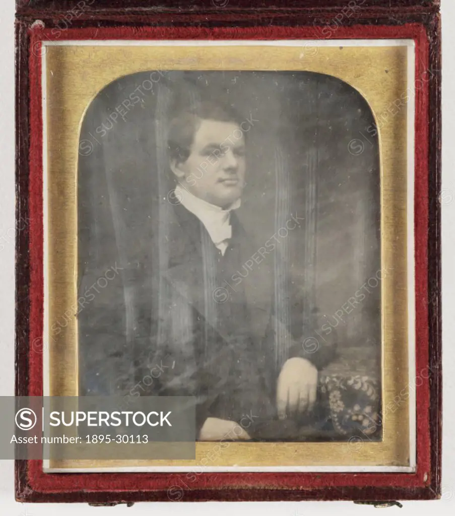 A daguerreotype of a young man, taken by an unknown photographer in about 1850.  In 1839, the Daguerreotype, invented by Louis Jacques Mande Daguerre ...