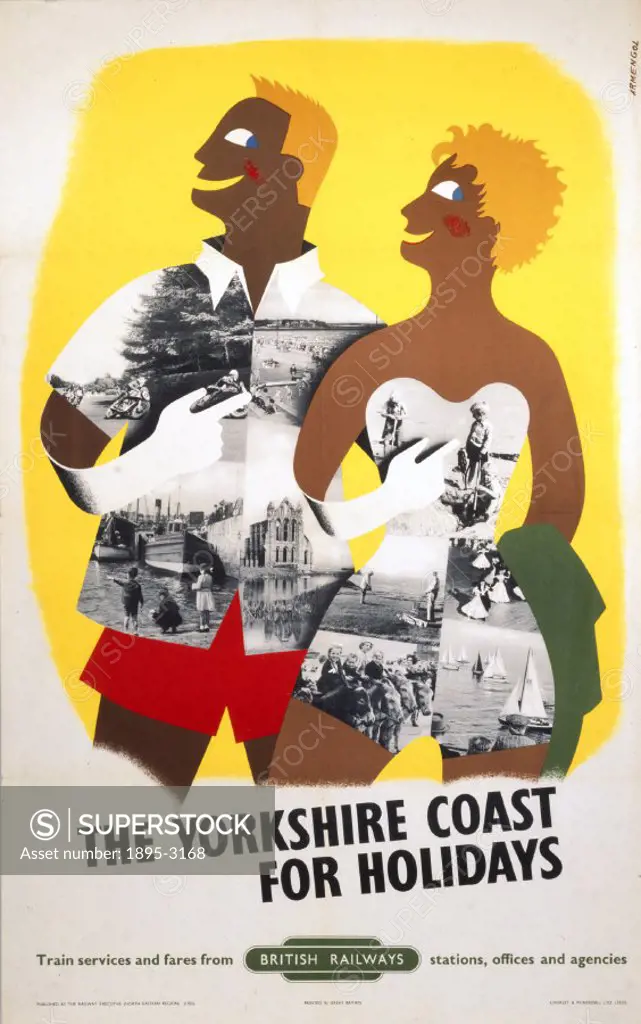 ´The Yorkshire Coast for Holidays, BR (NER) poster, 1955.
