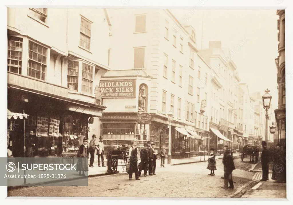 A photographic view of Exeter High Street, published by Francis Bedford & Co. in about 1880.  Francis Bedford (1816-1894) was a prolific and well-resp...