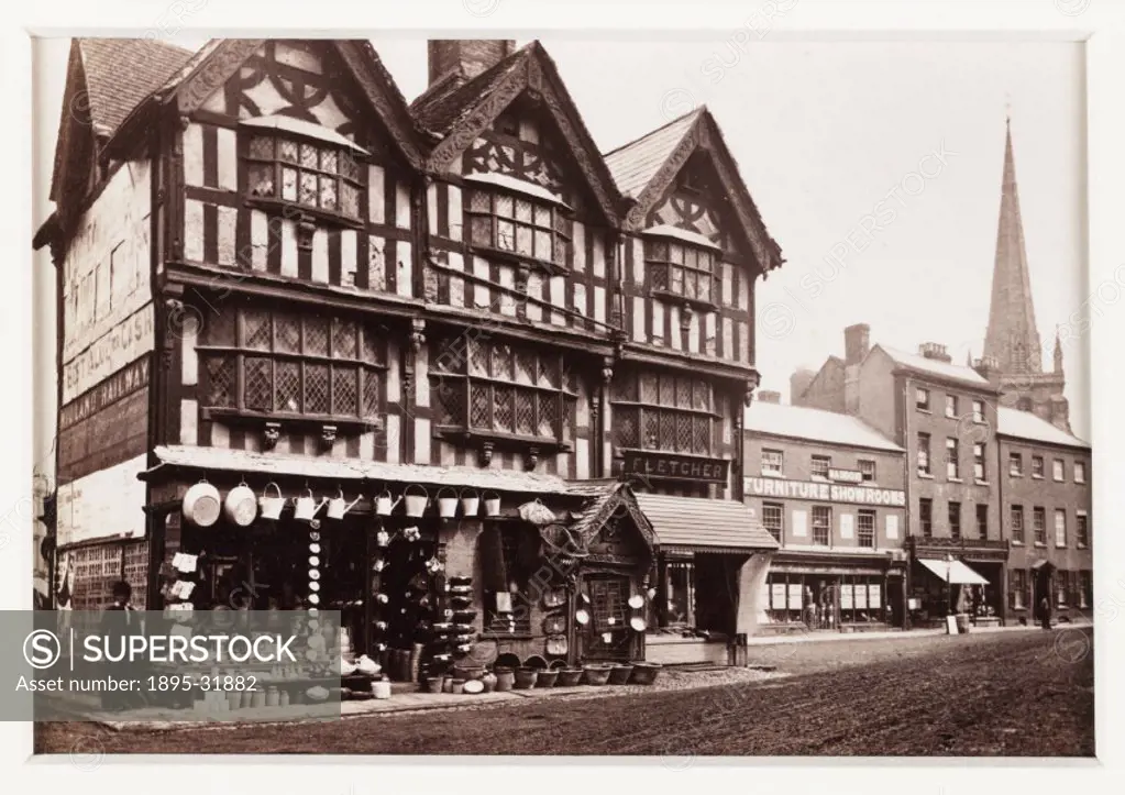 A photographic view of the Old House in High Town, Hereford, published by Francis Bedford & Co, in about 1880.  In 1862, all the buildings surrounding...