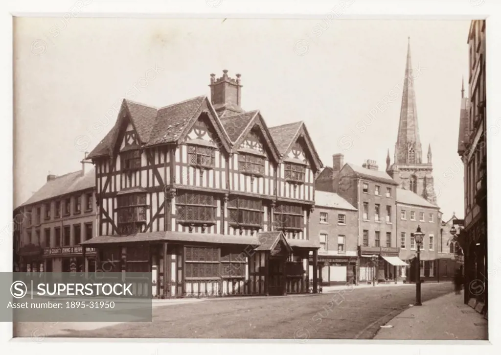 A photographic view of the Old House in High Town, Hereford, published by Francis Bedford & Co, in about 1880.  In 1862, all the buildings surrounding...