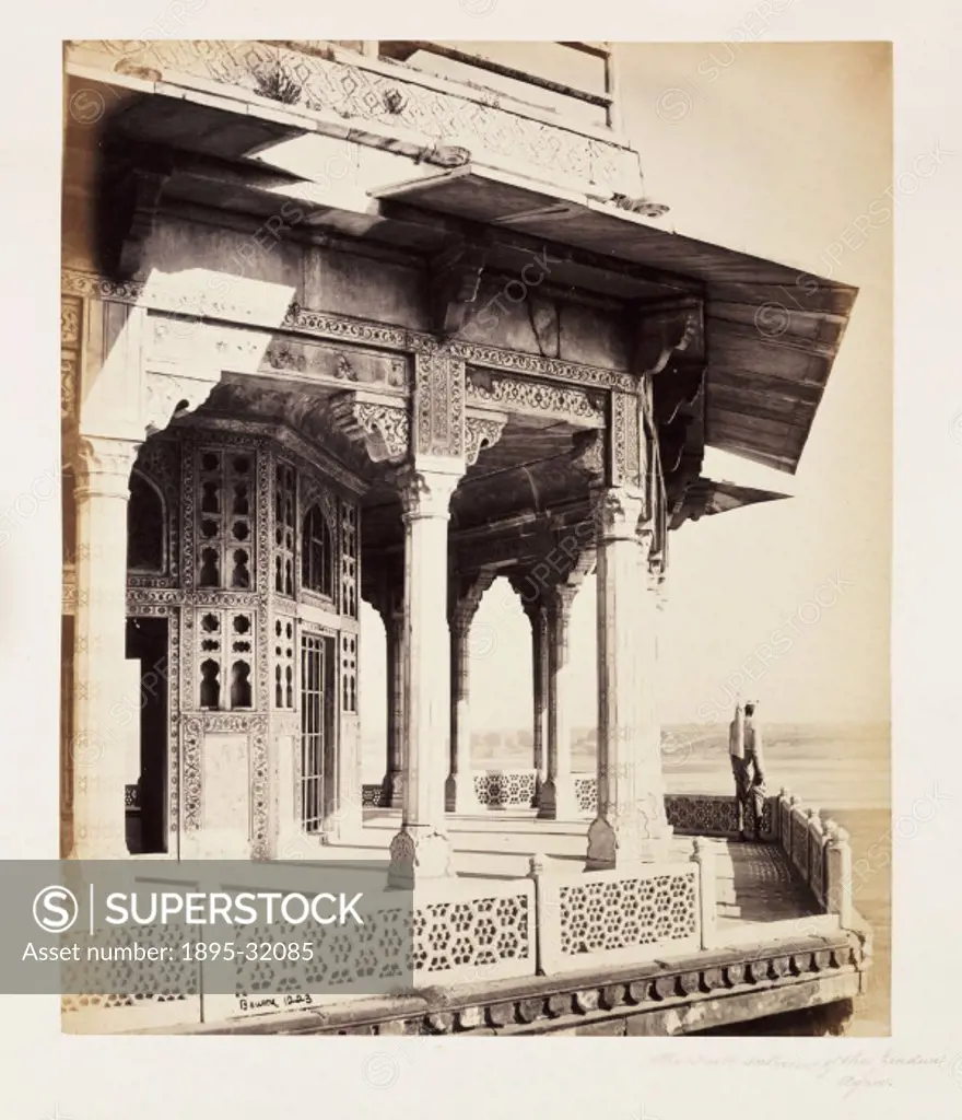 A photograph of the Agra Fort, India, taken by Samuel Bourne (1834-1912), in about 1865.  Samuel Bourne was a pioneer of travel photography. He began ...