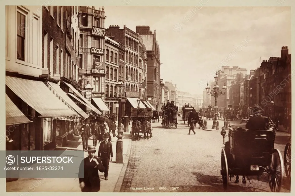 A photograph of Holborn, London, published by George Washington Wilson 1823-1893 in about 1890.  This photograph is from an album containing sixty p...
