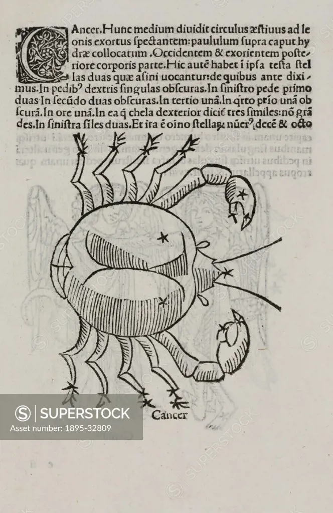 Woodcut from Poetica astronomica’ (Poetical astronomy) published in Venice in 1488. This work has been attributed to Hyginus who was born in Spain in...