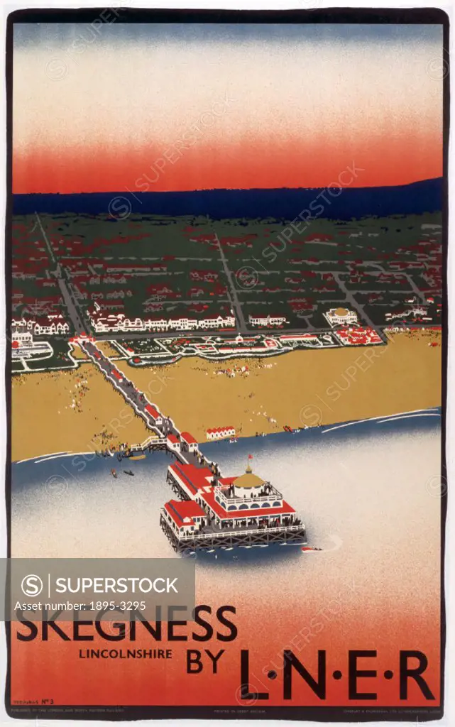 Poster produced for the London & North Eastern Railway (LNER). Artwork by Tom Purvis (1888-1957).
