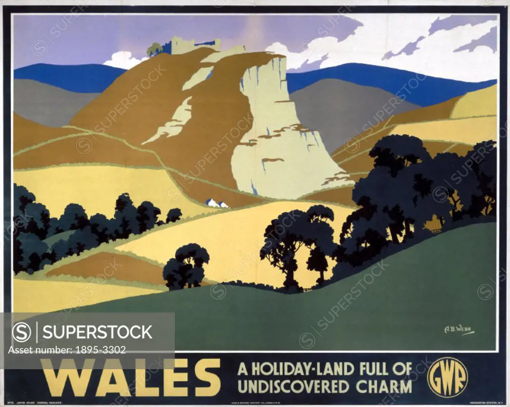 Great Western Railway poster. Artwork by A B Webb.