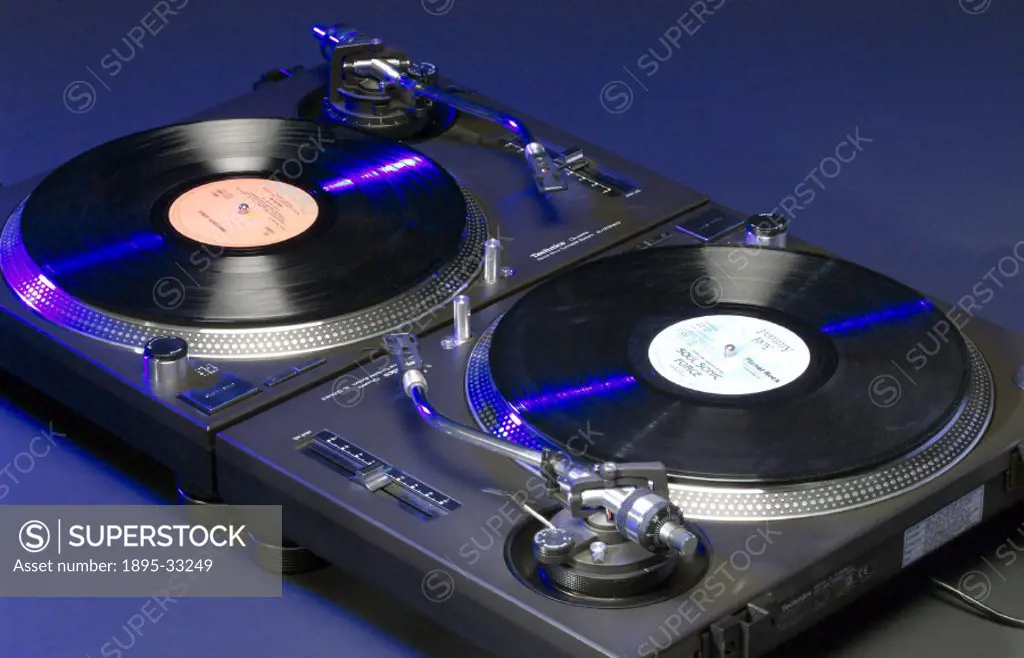 Technics quartz synthesizer direct-drive turntables, 1999.Technics SL-1200 direct-drive turntables were first released in 1973, and were aimed at prof...
