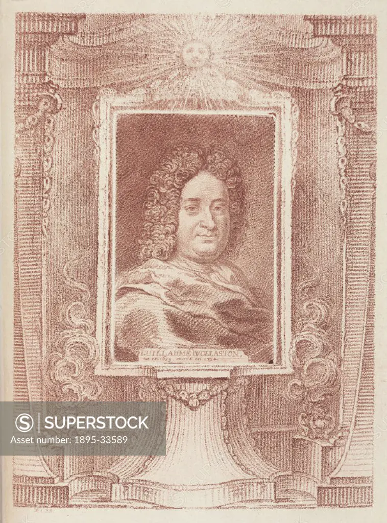 Portrait made in 1763 of Wollaston (1660-1724) whose financial security through an inheritance enabled him to devote himself to scholarly pursuits. He...