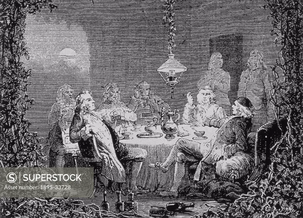 This meeting took place in the house of inventor James Watt (1736-1819). The Lunar Society began in 1765 and was made up of learned men of the time, g...