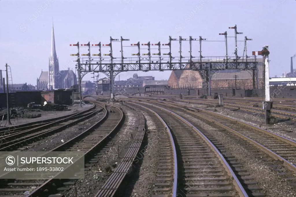 Photograph taken during the British Transport Films production ´Route Learning For Footplate Staff - Preston Junction´, made in 1964.