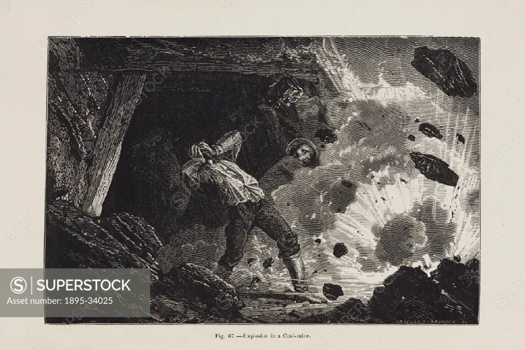 Illustration from Underground life, or, Mines and miners’ by Louis Simonin (1830-1886), published in London in 1869.