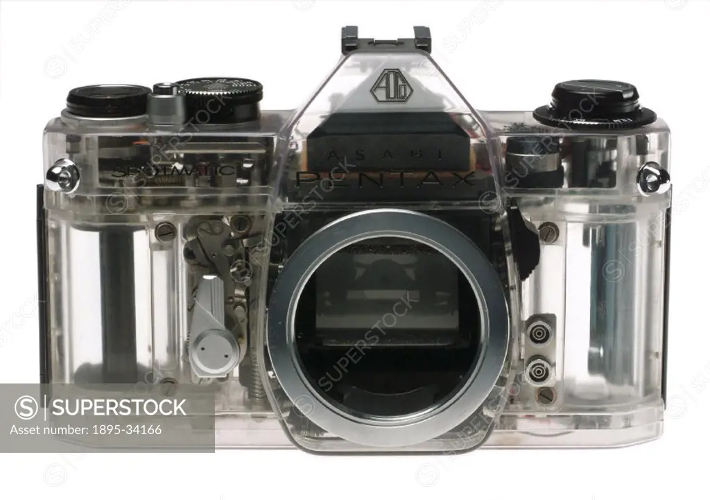 35mm Camera with transparent body made by Asahi Pentax.
