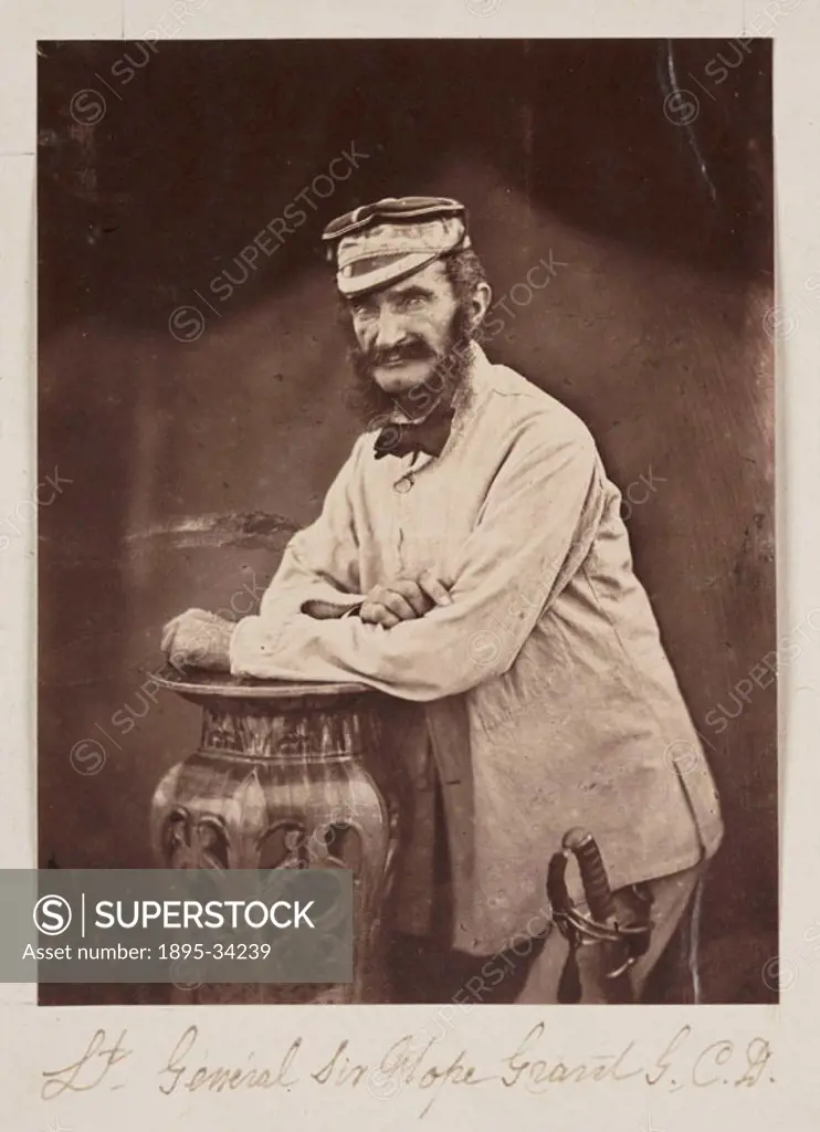 A photograph of General Sir James Hope Grant, taken by Felice Beato (1825-1903) in 1860. Grant was commander of the British expeditionary force to Chi...