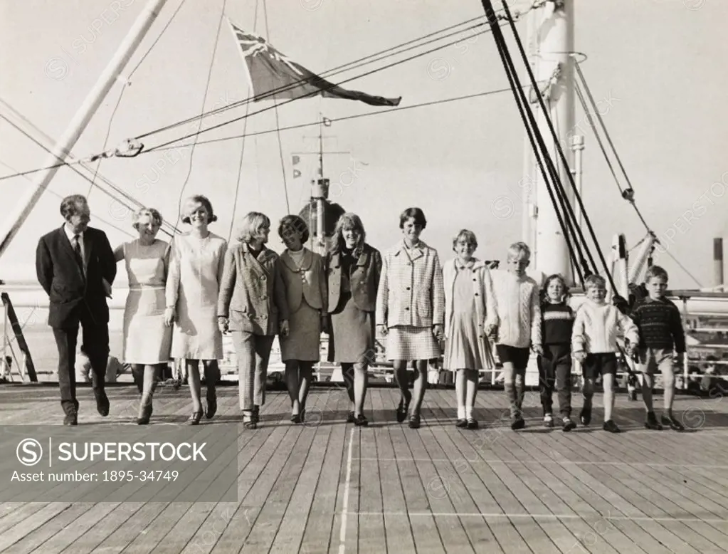 A photograph of the Finnegan family from Dublin on board the ´Empress Of England´, about to leave Liverpool for Toronto, Canada, taken by Ralph for th...