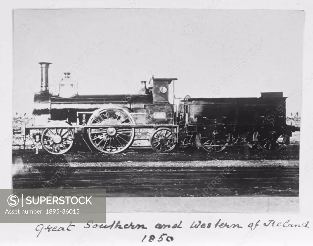 2-2-2 Locomotive number 48, 1850. This locomotive operated on the Great Southern and Western of Ireland lines.  The GS & WR had close links with Briti...