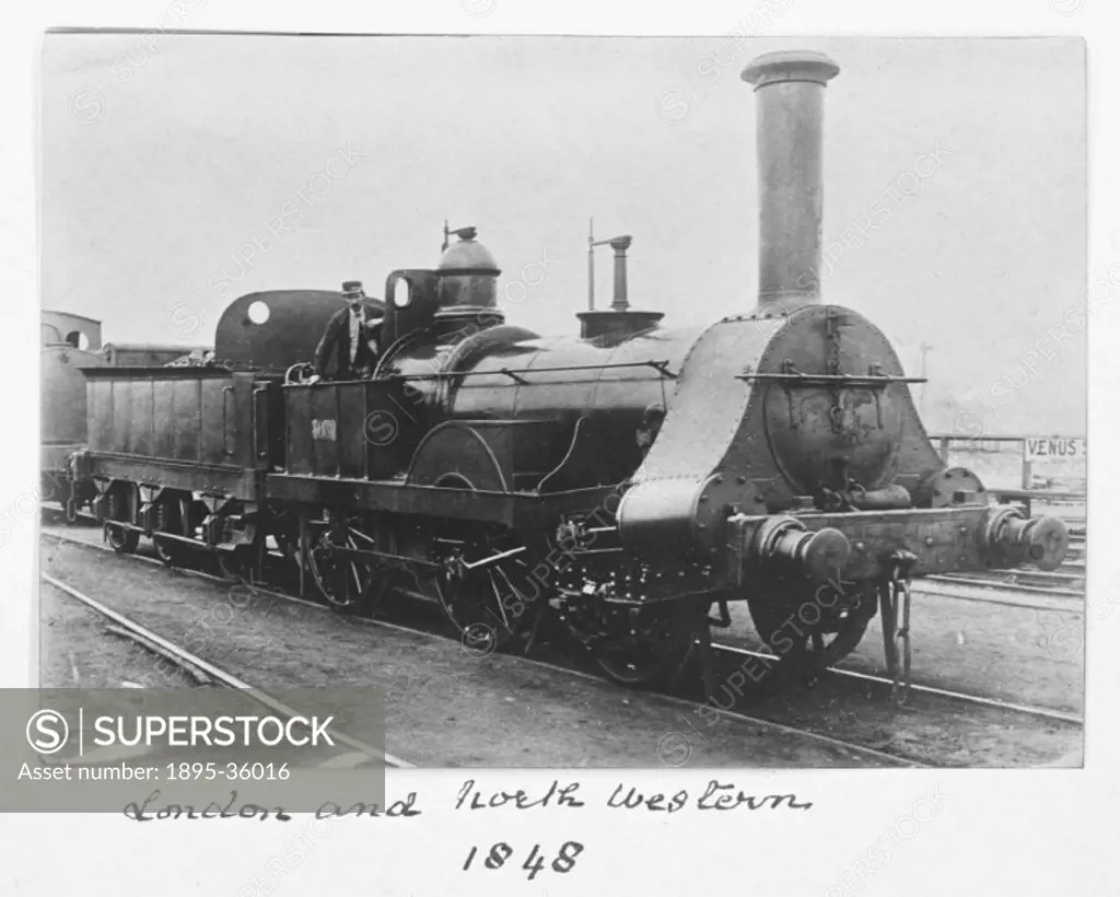 London & North Western Railway 0-6-0 locomotive number 8052, 1848.  The London & North Western Railway was formed two years earlier in 1846. It operat...