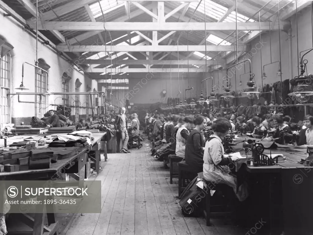 London, Midland & Scottish Railway clothing department, 3 April 1925. This is where uniforms for railway workers on the LMS were made.   All railway s...