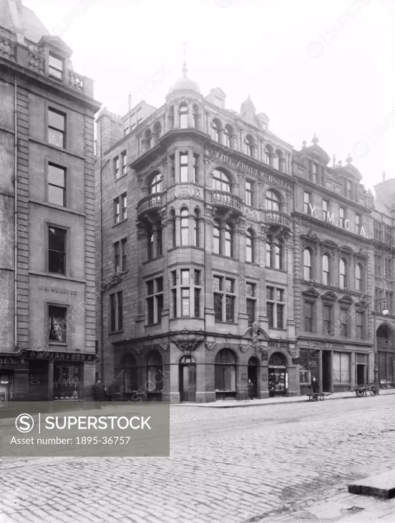 Midland Railway offices in St Andrew Street, Edinburgh, about 1900.   Although the Midland Railway did not operated in Scotland, it maintained offices...