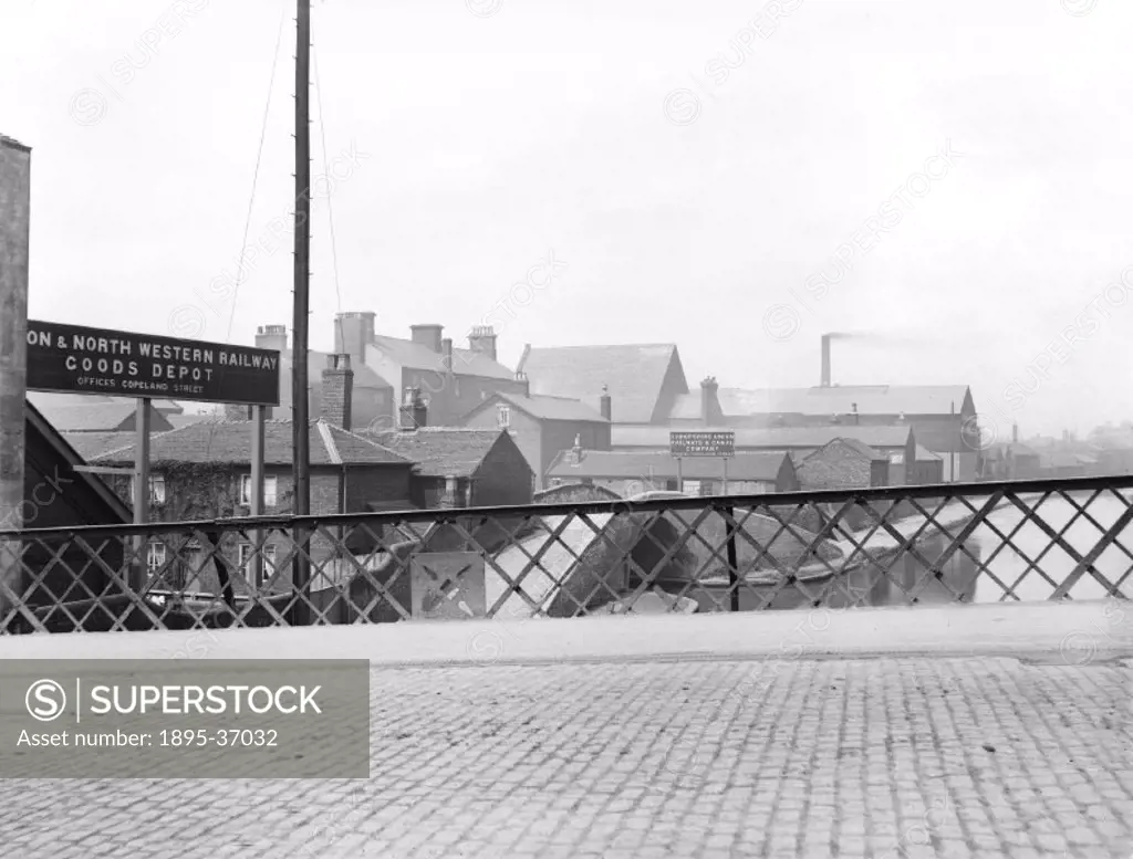 Outside Stoke on Trent goods depot, Staffordshire, June 1904. This goods depot was used by the London & North Western Railway and the Midland Railway....