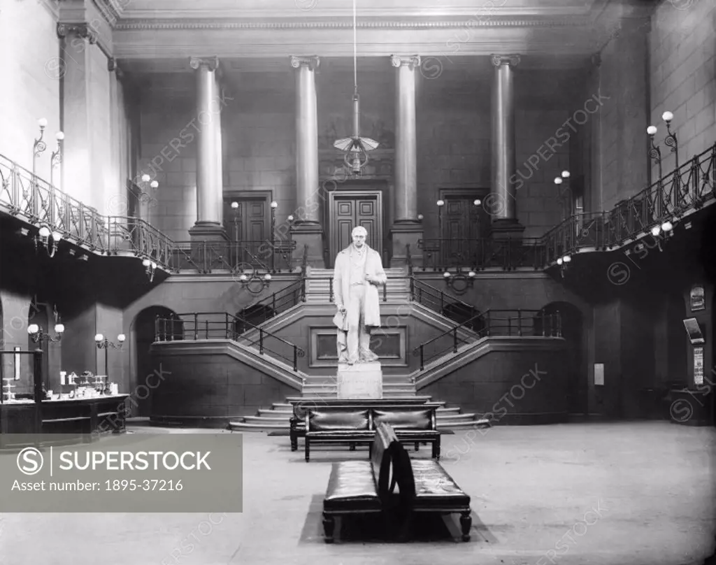 This hall contains a marble statue of George Stephenson. The statue is now on display in the National Railway Museum.  George Stephenson was a promine...